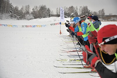 Сборная ОАО «Мосэнерго» на соревнованиях по лыжным гонкам