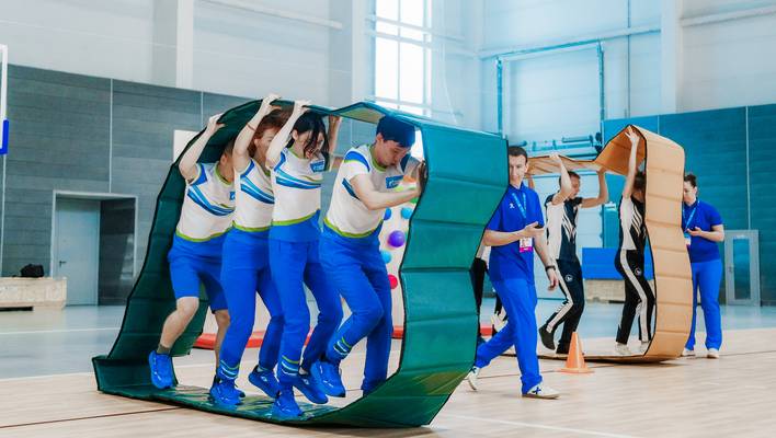 Спартакиада 2024, студенческая команда на эстафете